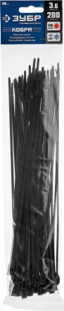 Кабельные стяжки черные КОБРА с плоским замком нейлоновые пакет серия ПРОФЕССИОНАЛ купить в Ханты-Мансийске