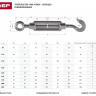 Талреп ЗУБР "ПРОФЕССИОНАЛ"  DIN 1480, крюк-кольцо, оцинкованный, кованая натяжная муфта, М14, 3 шт 4-304355-14 купить в Ханты-Мансийске