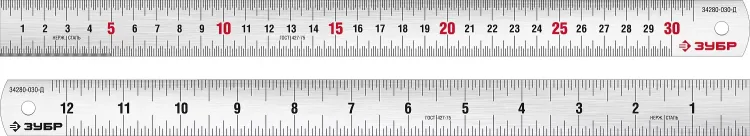 ЗУБР Про-30Д, длина 0.30 м, усиленная нержавеющая линейка, Профессионал (34280-030-Д) купить в Ханты-Мансийске