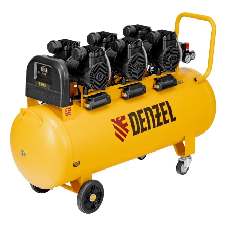 Компрессор безмасл. малошумн. DLP-4500/150, 4,5 кВт, 3х1,5 кВт,150 л, 2850 об/мин,750 л/мин// Denzel 58146 купить в Ханты-Мансийске