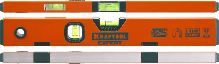 Уровень KRAFTOOL "PROKRAFT-M" коробч. магнит., 2 ампулы, 0,5 мм/м, 400мм 34712-040_z01 купить в Ханты-Мансийске