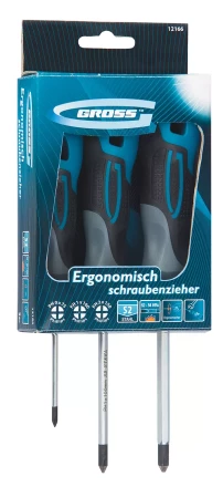 Набор отвёрток PH3 шт S2 трехкомпонентная рукоятка GROSS 12166 купить в Ханты-Мансийске
