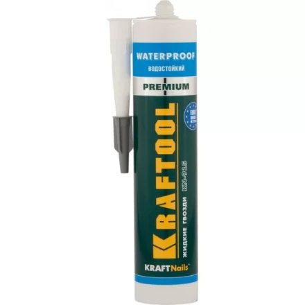 Клей монтажный KRAFTOOL KraftNails Premium KN-915, водостойкий с антисептиком, для ванн и душевых, 310мл 41345_z01 купить в Ханты-Мансийске