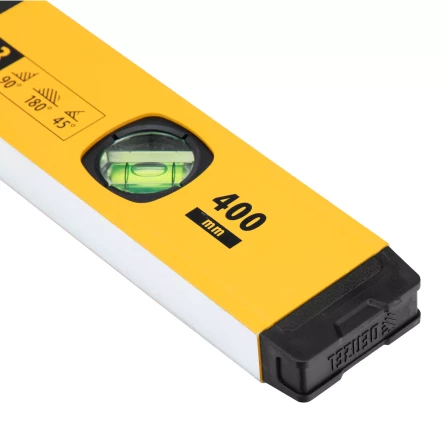 Уровень алюминиевый Denzel 33690, магнит., фрезерованный, 3 глазка (1 зеркал.), 0,5 мм/м, 400 мм купить в Ханты-Мансийске