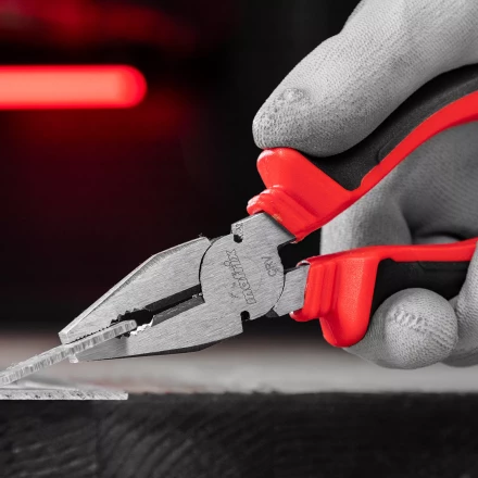 Плоскогубцы комбинированные Matrix, 160 мм, хром-ванадий, двухкомпонентные рукоятки, 17090 купить в Ханты-Мансийске