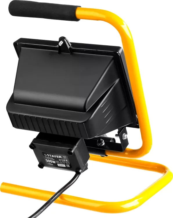Прожектор STAYER "MASTER" MAXLight галогенный, переносной с подставкой, черный, 500Вт 57116-B купить в Ханты-Мансийске