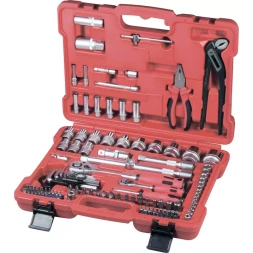 Набор слесарно-монтажный с квадратами 1/4", 1/2" и 5/16", 117 предм MATRIX PROFI 13587