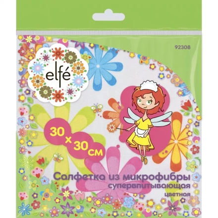 Салфетки из микрофибры цветная 300х300 мм Elfe 92308 купить в Ханты-Мансийске