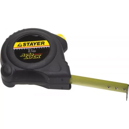 Рулетка STAYER "MASTER" "AUTOLOCK", корпус с резиновым напылением, автостоп, 3мх16мм 2-34126-03-16_z01 купить в Ханты-Мансийске