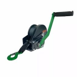 Лебедка ручная барабанная с тормозом HITCH HWB 1100 1100 кг лента 10 м (SZ073179)