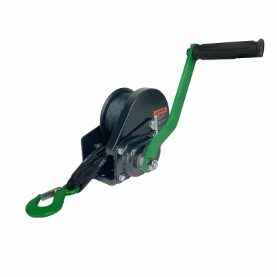 Лебедка ручная барабанная с тормозом HITCH HWB 1100 1100 кг лента 10 м (SZ073179)