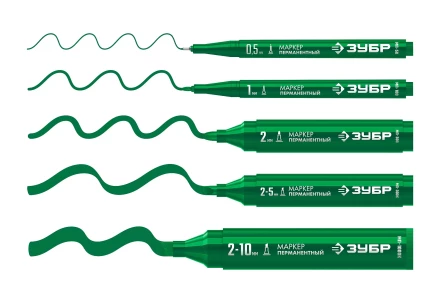 ЗУБР МП-50 зеленый, 0.5 мм перманентный маркер (06321-4) купить в Ханты-Мансийске