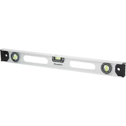 Уровень алюминиевый "Рельс" 2000 мм 3 глазка 1 поворотный MTX 340419 купить в Ханты-Мансийске