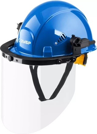 ЗУБР ЗАСЛОН, экран 220 х 385 мм, поликарбон 2 мм, защитный лицевой щиток для крепления на каске, Профессионал (110853) купить в Ханты-Мансийске