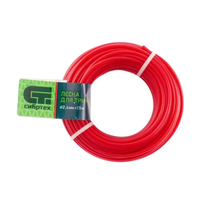 Леска для триммера круглая, 2.4 мм х 15 м, Россия Сибртех 961475 купить в Ханты-Мансийске