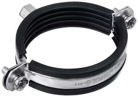 ЗУБР 2 1/2, М8/М10, цинк, 10 шт, трубный хомут с гайкой (37880-75-80) купить в Ханты-Мансийске