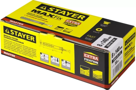 Дюбель-гвоздь полипропиленовый, потайный бортик, 8 x 140 мм, 50 шт, STAYER Master 30645-08-140 30645-08-140 купить в Ханты-Мансийске