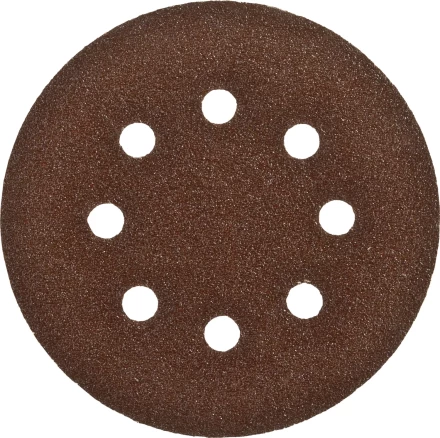 Круг шлифовальный ЗУБР "СТАНДАРТ" из абразивной бумаги на велкро основе, 8 отв., Р80, 125мм, 5шт 35350-125-080 купить в Ханты-Мансийске