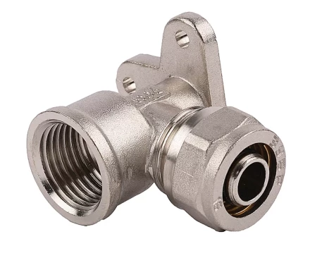 Уголок ЗУБР соединительный с креплением к полу, цанга-гайка, 1/2&quot;х16х2,0 мм, никель 51411-16-1/2 купить в Ханты-Мансийске