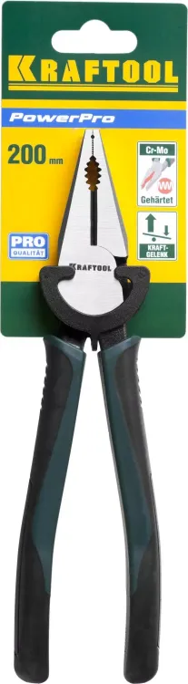 Плоскогубцы KRAFTOOL "PowerPro" комбинированные, CrMo-сталь, покрытие оксидированное с полировкой, 200мм 22001-1-20_z01 купить в Ханты-Мансийске