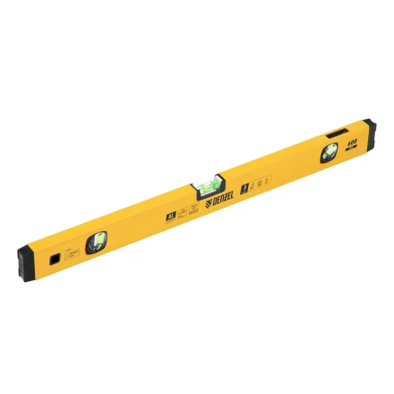 Уровень алюминиевый Denzel 33691, магнит, фрезерованный, 3 глазка (1 зеркал.), 0,5 мм/м, 600 мм купить в Ханты-Мансийске