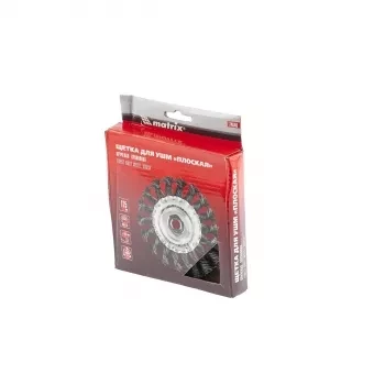 Щетка для УШМ 125 мм, М14, плоская, крученая  проволока 0,5 мм  MATRIX 74640 купить в Ханты-Мансийске