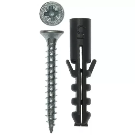 Дюбель ЗУБР полипропиленовый распорный 5,0x25мм с оцинкованным шурупом PZ, 3,0х25мм, ТФ6, 12шт 4-301036-05-020 купить в Ханты-Мансийске