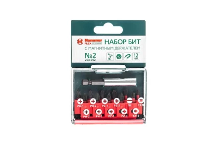 Набор бит HAMMER 25мм (PB набор No2 12шт.  Ph/Pz/Sl/Tх) купить в Ханты-Мансийске