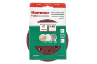 Круг шлиф. самосцепляющийся HAMMER 125мм P40 8отв.