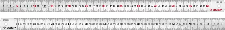 ЗУБР Про-60, длина 0.60 м, усиленная нержавеющая линейка, Профессионал (34280-060) купить в Ханты-Мансийске