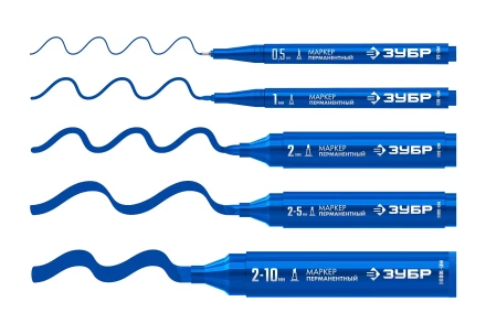 ЗУБР МП-50 синий, 0.5 мм перманентный маркер (06321-7) купить в Ханты-Мансийске