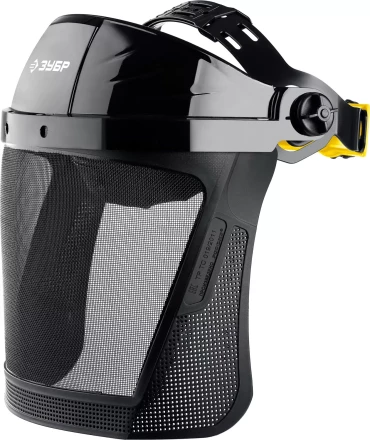 ЗУБР СЕКТОР-С, экран из мелкоячеистой сетки 190 х 339 мм, с храповиком, защитный лицевой щиток, Профессионал (110851) купить в Ханты-Мансийске