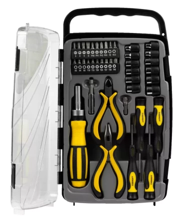 Набор STAYER "MASTER": Отвертка реверсивная с эргономичной ручкой, с насадками, в пластмассовом боксе, 41 предмет 25311-H41 купить в Ханты-Мансийске