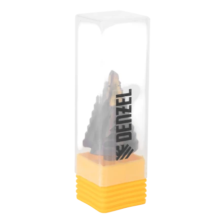 Сверло ступенчатое Denzel 723615, 9-12-15-18-21-24-27-30-33-36 мм, Р6М5К5, 6-гр. хвостовик купить в Ханты-Мансийске