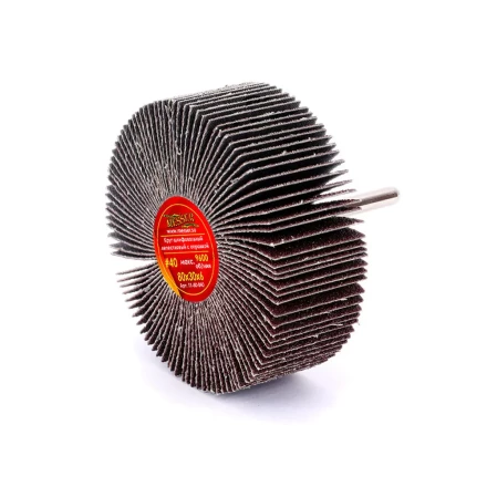 Круг MESSER шлифовальный лепестковый с оправкой (на шпильке) 80х30х6  #40 купить в Ханты-Мансийске