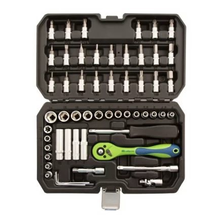 Набор инструментов 56 предметов, CrV, 1/4&quot; Сибртех 13525 купить в Ханты-Мансийске