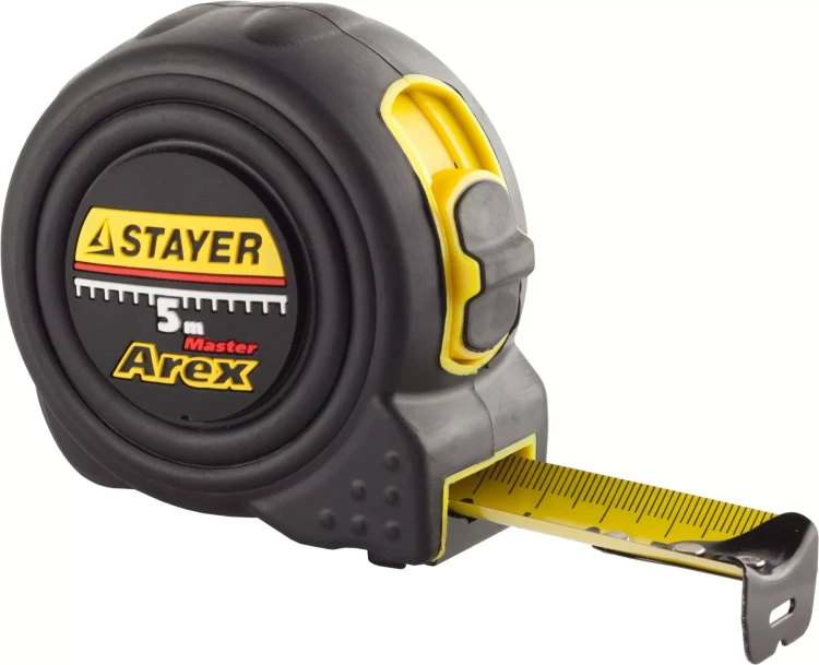 Рулетка STAYER "PROFI" "AREX", двухкомпонентный противоударный корпус, упрочненное полотно, 5м/25мм 3410-05-25_z01 купить в Ханты-Мансийске