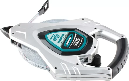 Рулетка геодезическая 50 м х 13 мм GROSS откр. корп. металл. лента Super-нейлон двуст. Шкала 31480 купить в Ханты-Мансийске