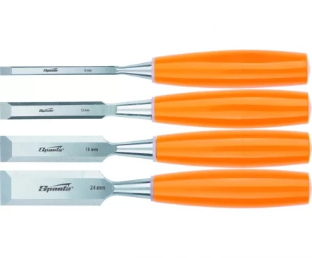 Набор стамесок плоских 4 штуки 6-12-18-24 мм SPARTA 24412 купить в Ханты-Мансийске