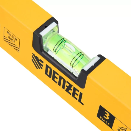 Уровень алюминиевый Denzel, магнит, фрезерованный, 3 глазка (1 зеркал.), 0,5 мм/м, 1000 мм, 33693 купить в Ханты-Мансийске