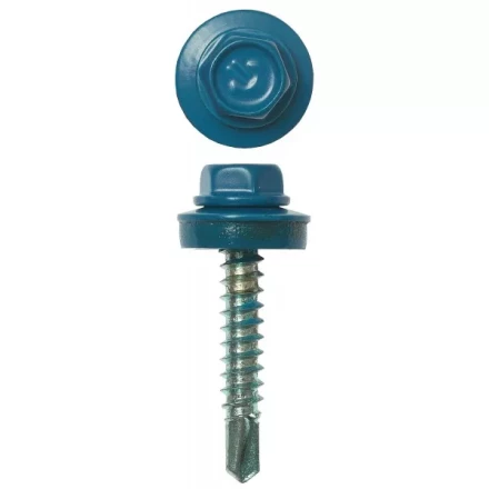 Саморезы ЗУБР окраш., RAL 5009 небесно-голуб., для крепл. кров. матер. к дерев. обреш., 4.8x29мм, 400шт 4-300315-48-029-5009 купить в Ханты-Мансийске