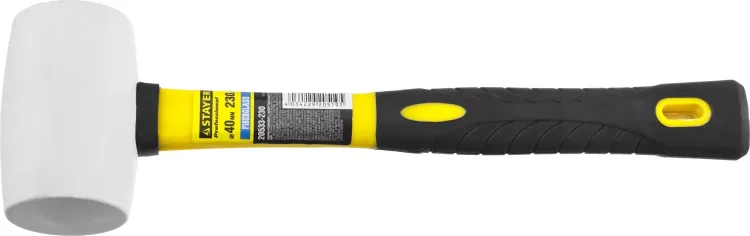 Киянка STAYER "PROFI" резиновая БЕЛАЯ, с фиберглассовой ручкой, 230г 20533-230 купить в Ханты-Мансийске