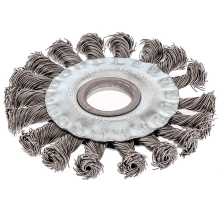 Щетка для УШМ 100 мм посадка 22,2 мм Плоская крученая проволока 0,5 мм Сибртех 746307 купить в Ханты-Мансийске