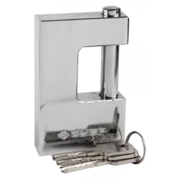 Замок ЗУБР "ЭКСПЕРТ" навесной, стальной корпус, П-образная форма, 90мм 37281-90