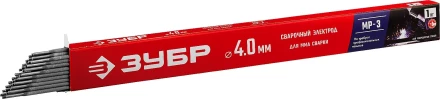ЗУБР Д 4.0 х 450 мм, 1 кг в коробке, МР-3 рутиловый, электрод сварочный (40011-4.0) купить в Ханты-Мансийске