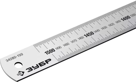 ЗУБР Про-150, длина 1.5 м, усиленная нержавеющая линейка, Профессионал (34280-150) купить в Ханты-Мансийске