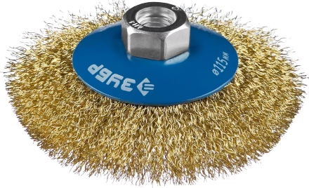 ЗУБР "ПРОФЕССИОНАЛ". Щетка коническая для УШМ, витая латунированная стальная проволока 0,3мм, 115ммхМ14 35267-115_z02 купить в Ханты-Мансийске