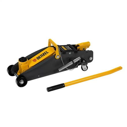 Домкрат гидравлический подкатной Denzel с фиксатором 2,8 т 135-385 мм в кейсе 51156 купить в Ханты-Мансийске