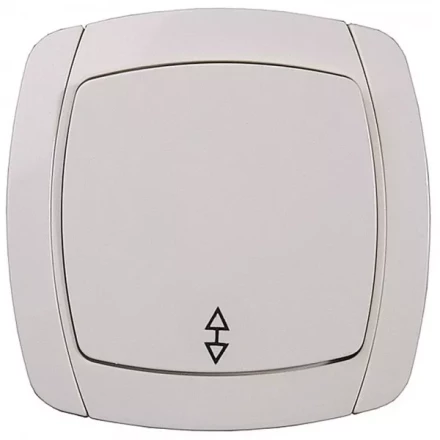 Выключатель СВЕТОЗАР "CITY LIGHT" проходной одноклавишный в сборе, бежевый, 10А/~250В SV-54237-B купить в Ханты-Мансийске