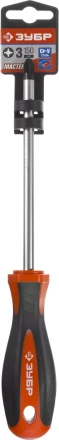 Отвертка ЗУБР "МАСТЕР", Cr-v, эргономичная двухкомпонентная рукоятка, PZ3x150мм 25063-3-150_z02 купить в Ханты-Мансийске